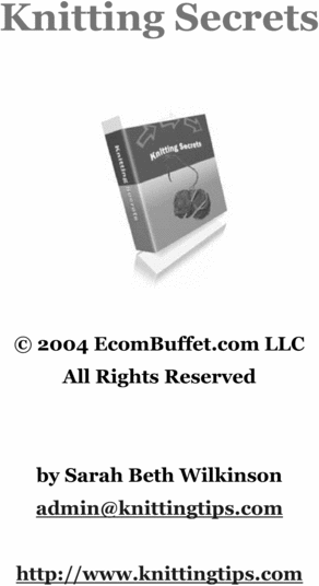 Product picture Knitting Secrets